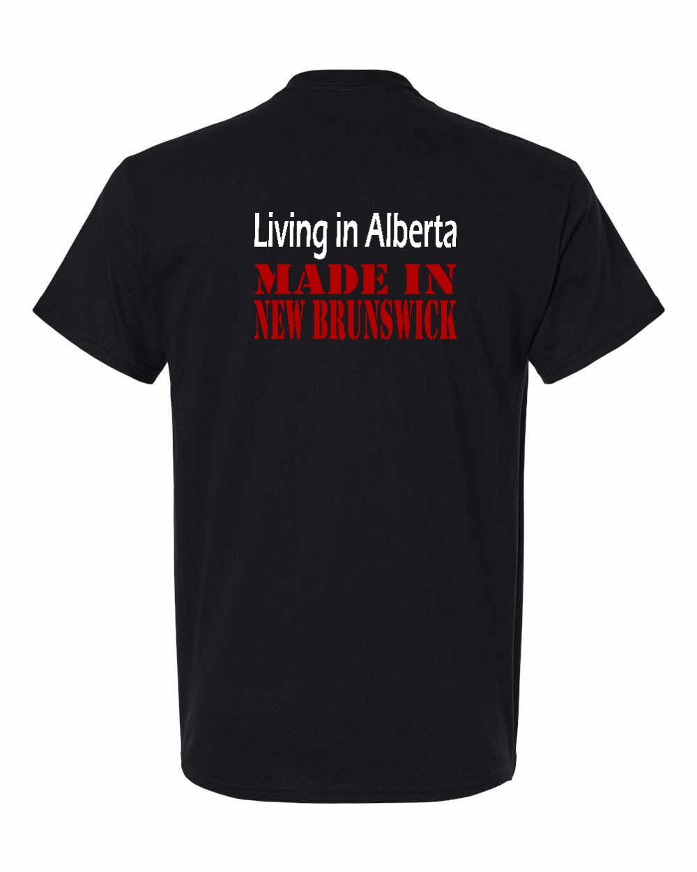 Living Alberta Made in NB Left Chest and Back Men's Tee