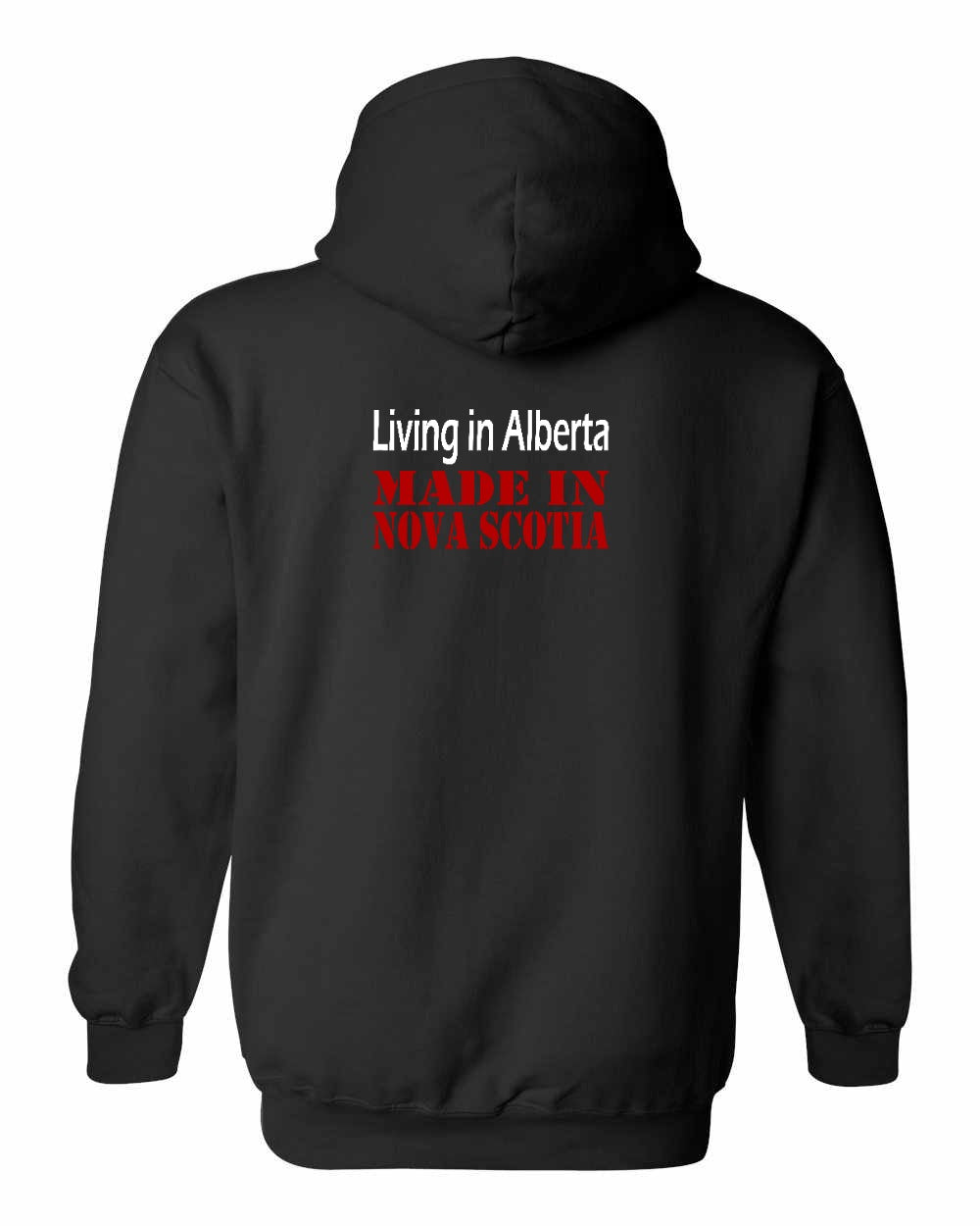 Living Alberta Made in NS Left Chest and Back Pullover Hoodie - Unisex