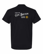 Living the CB Life yellow Left Chest and Back Men's Tee