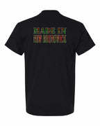 Made In NB ( Tartan Lettering) Left Chest and Back Men's Tee