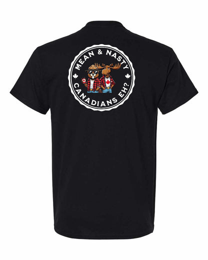 Mean and Nasty Canadian's Eh!  Left Chest & Back Men's Tee