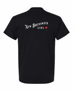 NB Girl Red Heart Left Chest and Back Men's Tee