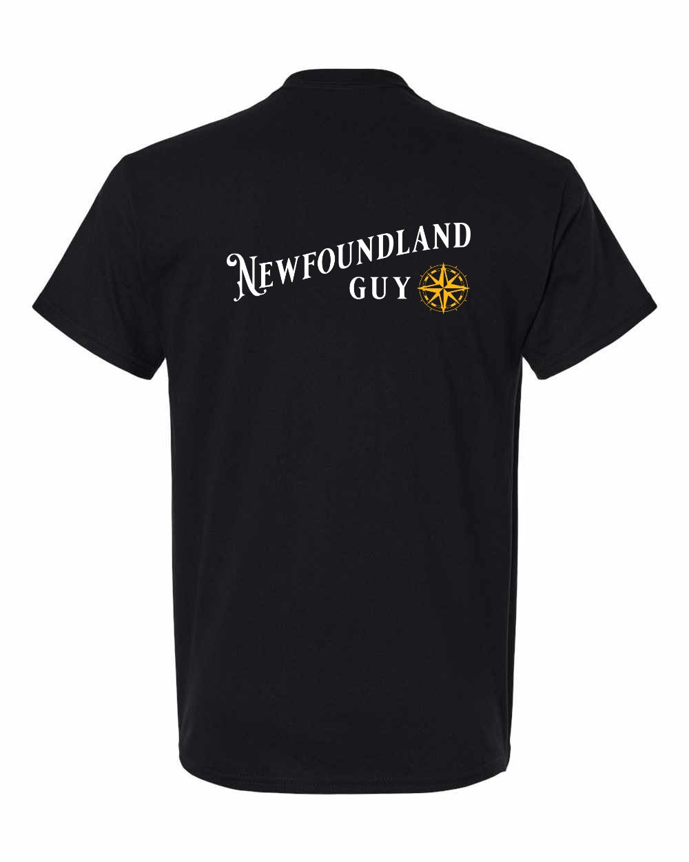 NFLD Guy Yellow Compass Left Chest and Back Men's Tee