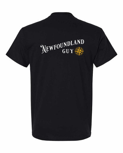 Newfoundland Guy yellow Left Chest and Back Men's Tee