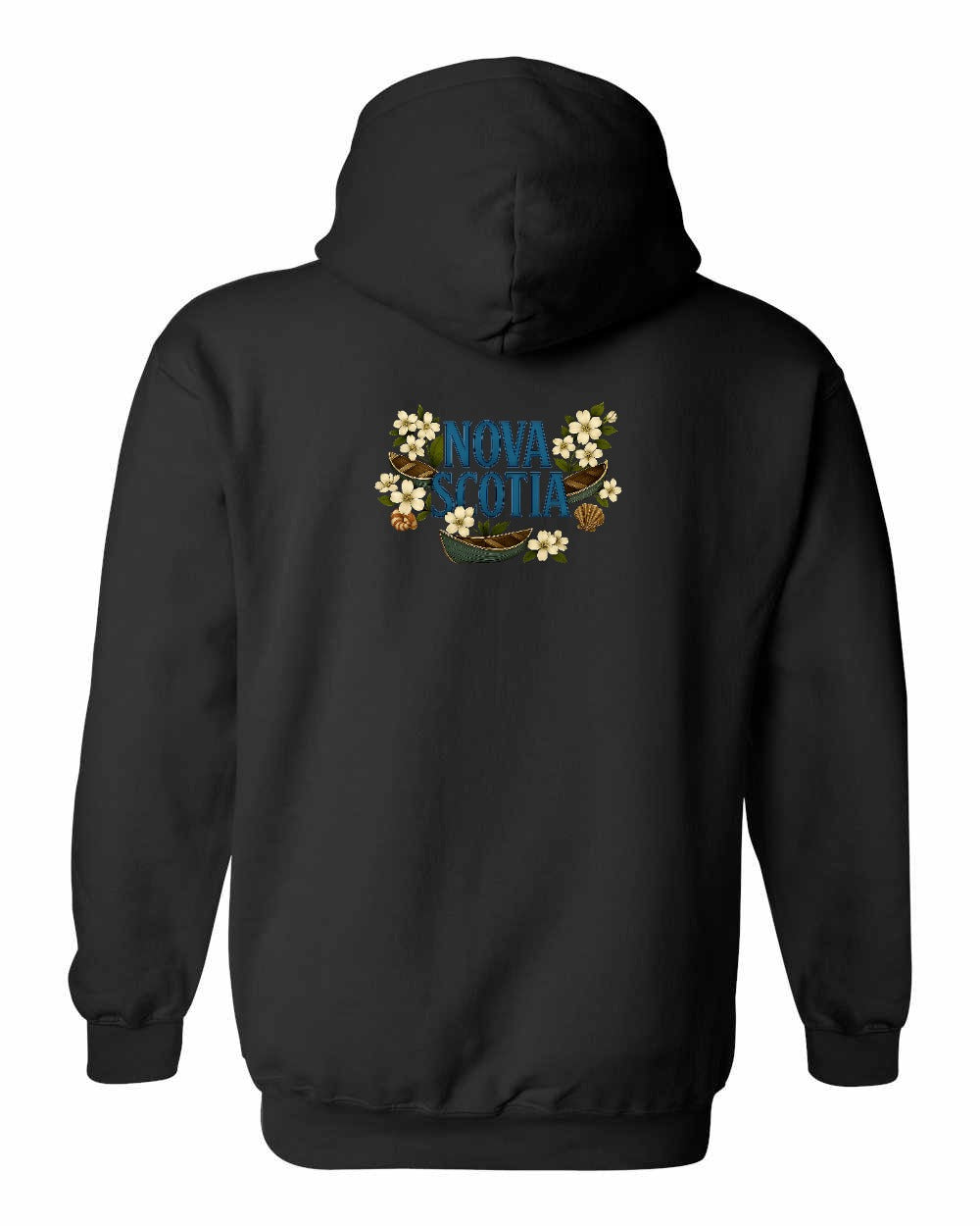 Nova Scotia Flowers Left Chest and Back pullover