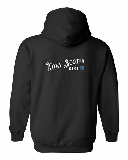 Nova Scotia Girl Tartan Heart Left Chest and Back pullover
