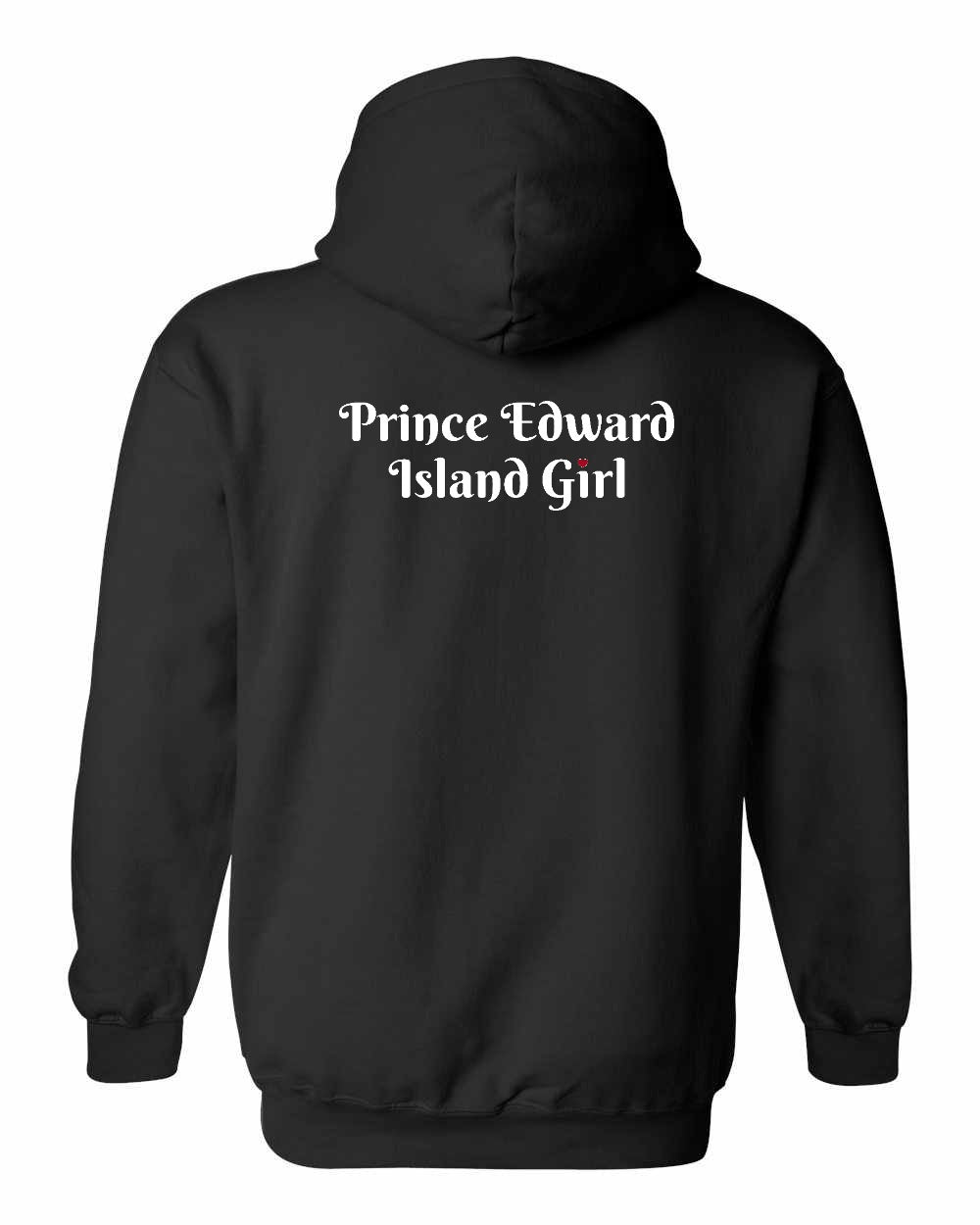 PEI Girl Heart Dot Left Chest & Back Pullover Hoodie - Unisex