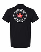 Elbows up Leaf Left Chest & Back Men's Tee - Gildan Canada (sewn Internationally)