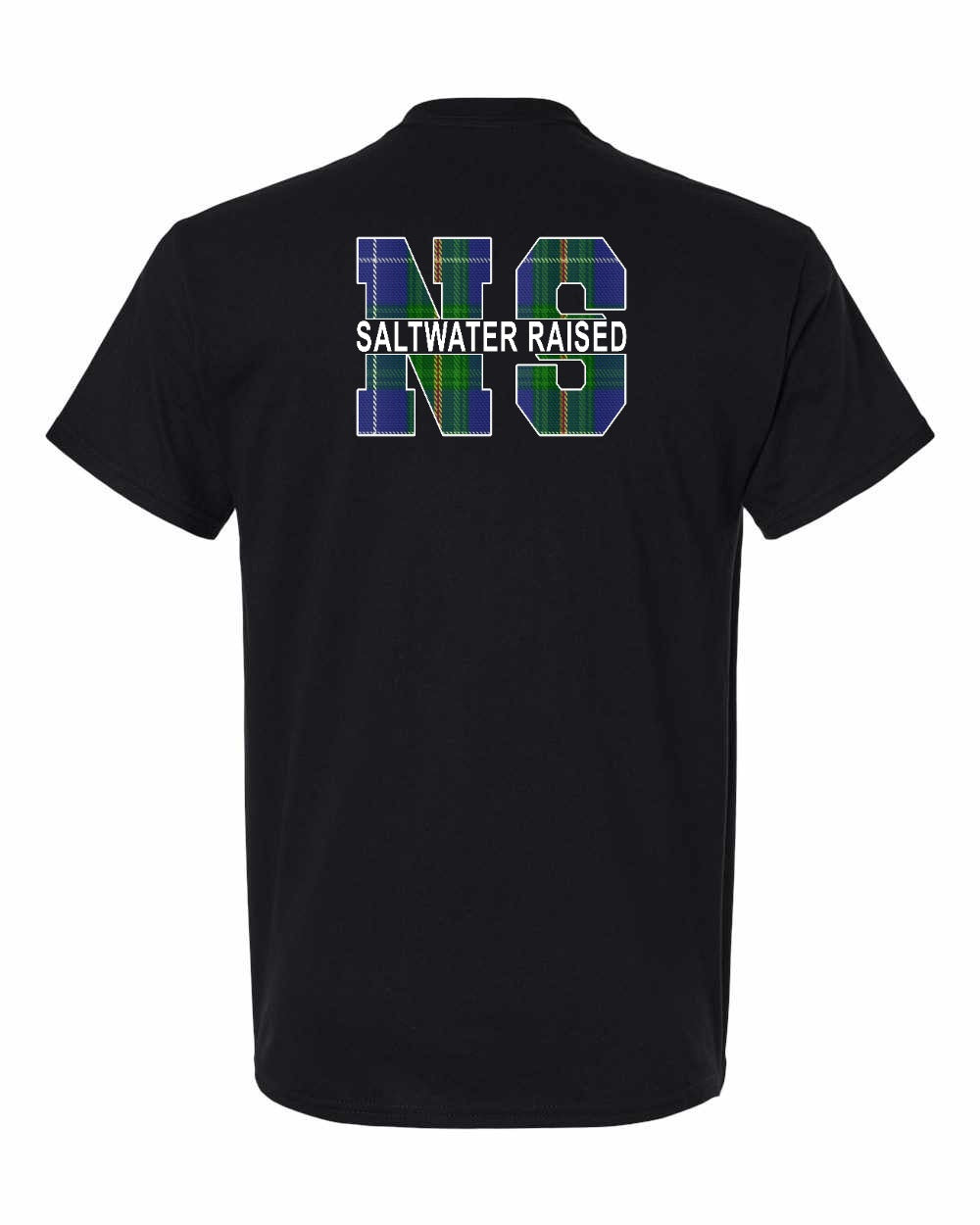 Saltwater Raised Left Chest and Back mens-tee