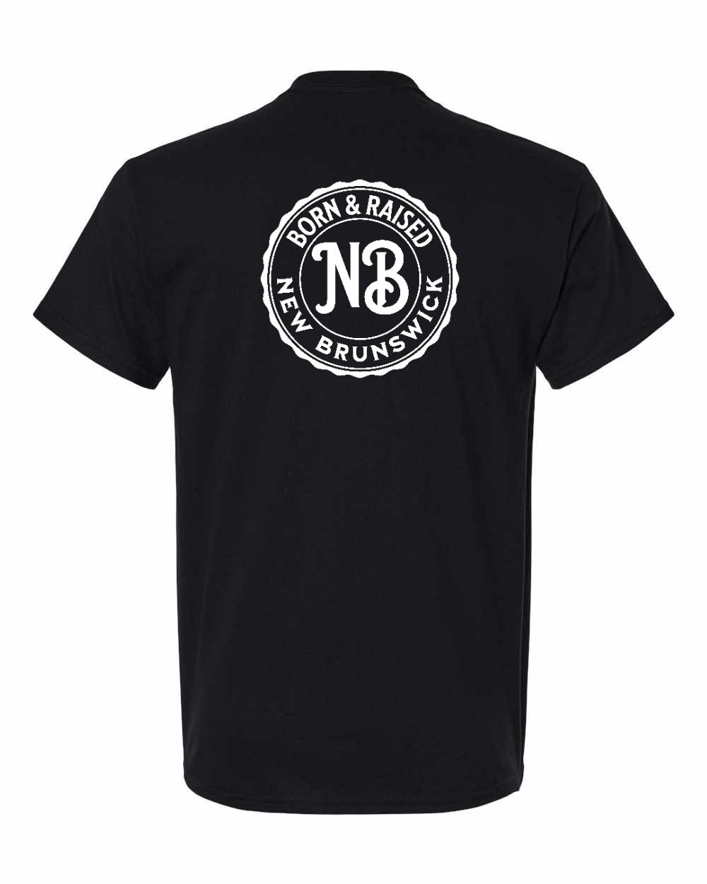 Born & Raised New Brunswick Left Chest and Back Men's Tee