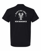 NB Mandala white Lobster Left Chest and Back Men's Tee