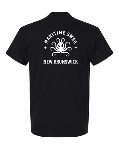 NB New Brunswick Octopus Left Chest and Back Men's Tee