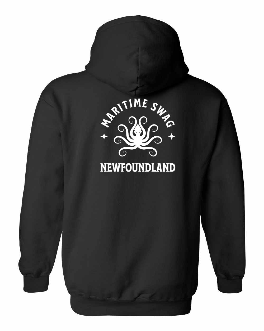 Maritime Swag NFLD Octopus Left Chest and Back Pullover Hoodie - Unisex