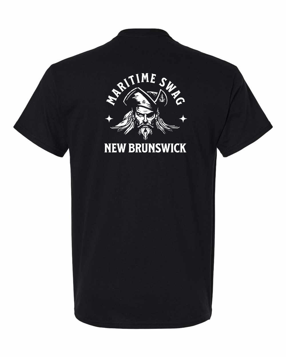 NB New Brunswick Pirate Left Chest and Back Men's Tee