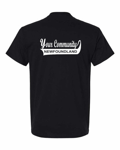 Custom Your Community Swoop (Newfoundland) Left Chest and Back Men's Tee