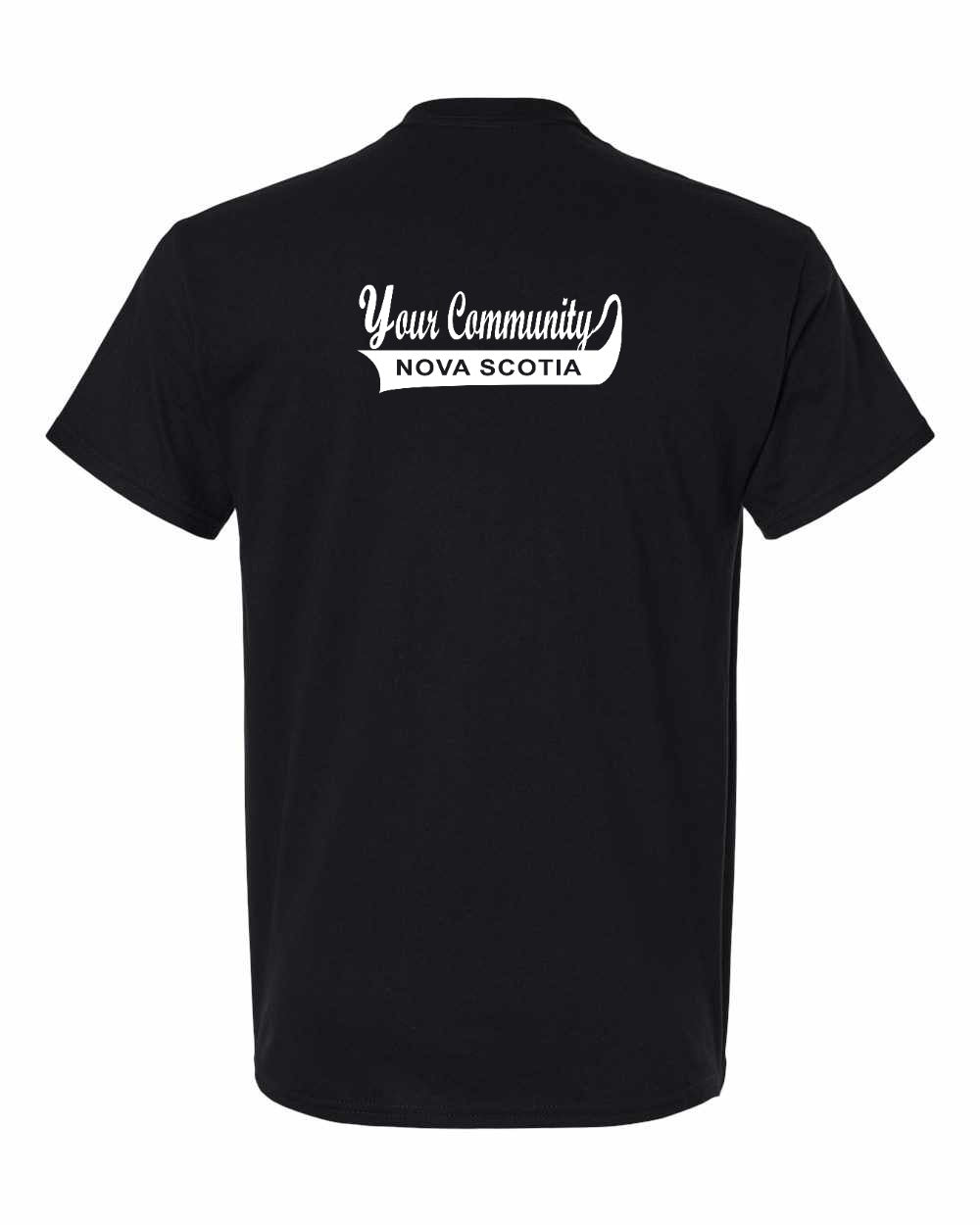 Your Community Swoop (Nova Scotia) Left Chest and Back mens-tee