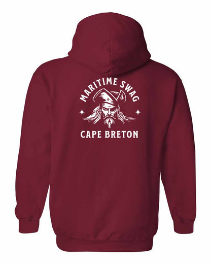 Maritime Swag Cape Breton Pirate Left Chest and Back Pullover Hoodie