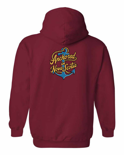 Anchored in Nova Scotia (New Design) Left Chest and Back pullover