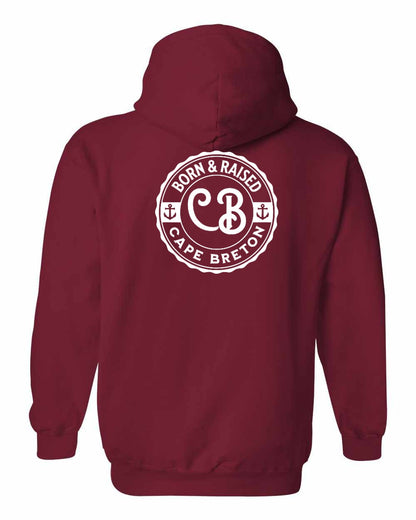 Born & Raised Cape Breton Left Chest and Back Pullover Hoodie