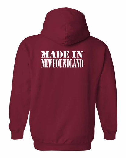 Made In Newfoundland ( White Lettering) Left Chest and Back Pullover