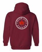 Never 51st Leaf Left Chest and Back Pullover Hoodie - Gildan Canada (sewn Internationally) - Unisex