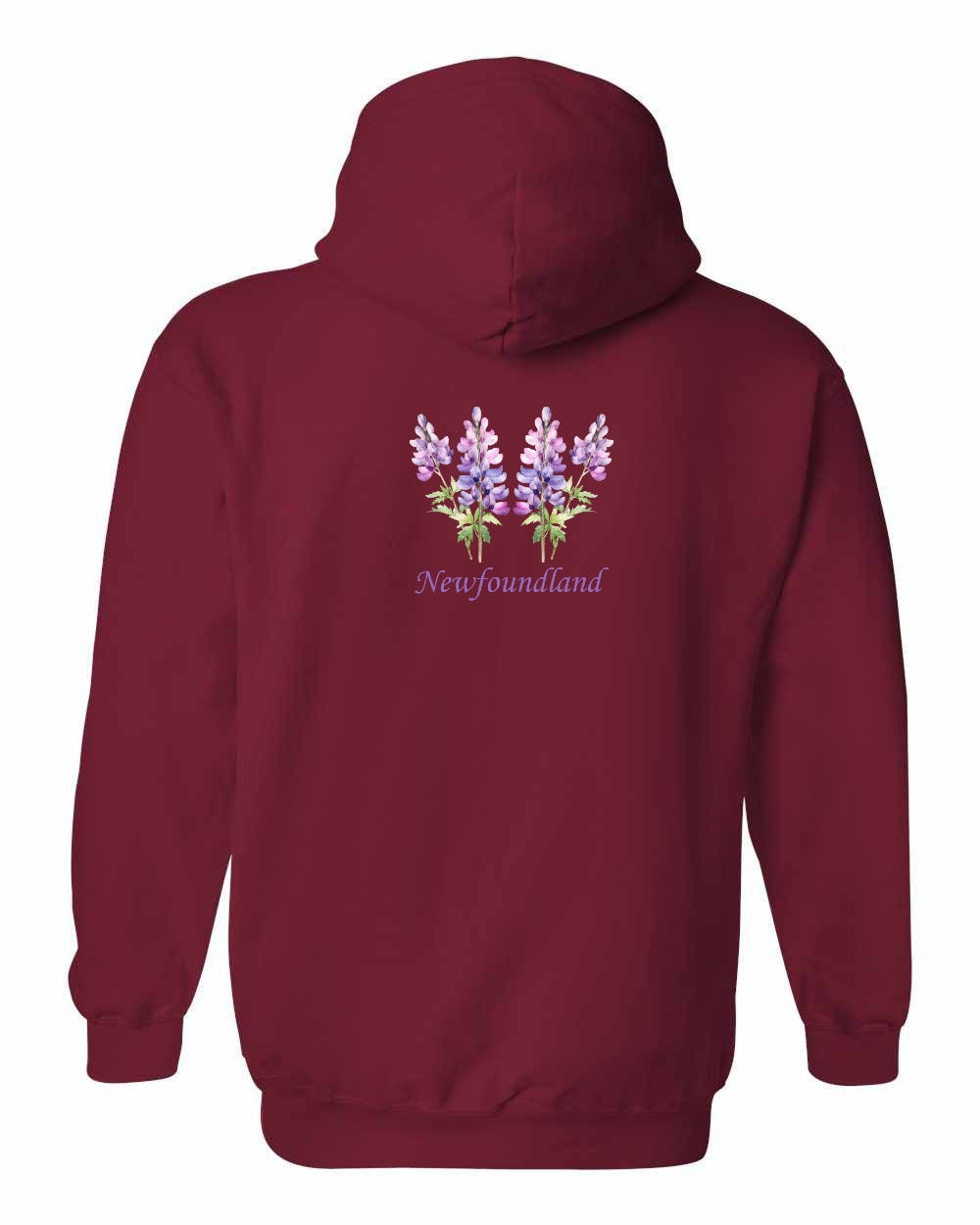 NFLD Lupins Left Chest and Back Pullover Hoodie - Unisex