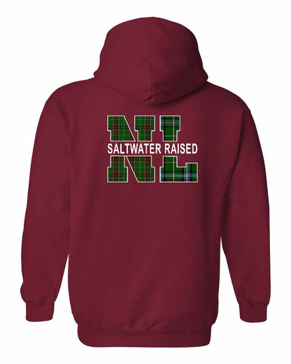 Newfoundland and Labrador Saltwater Raised Left Chest and Back Pullover Hoodie
