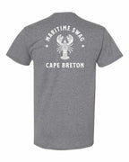Maritime Swag CB Mandala white Lobster Left Chest and Back Men's Tee