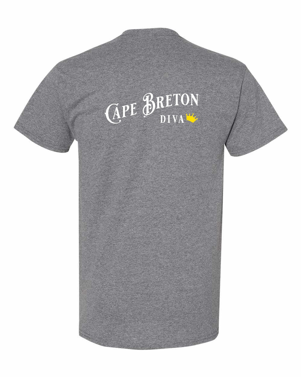 Cape Breton Diva Left Chest and Back Men's Tee