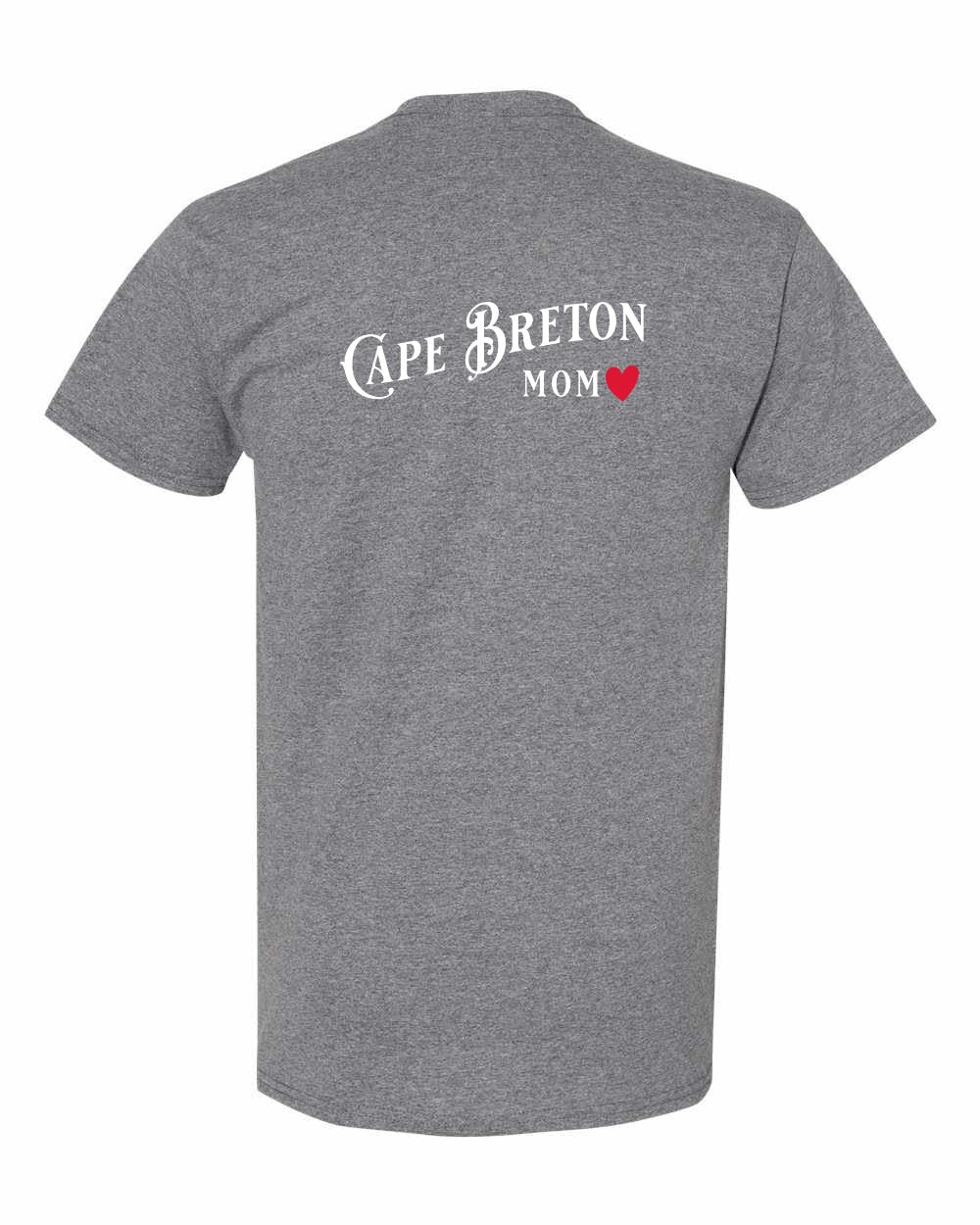 Cape Breton Mom Left Chest and Back Men's Tee