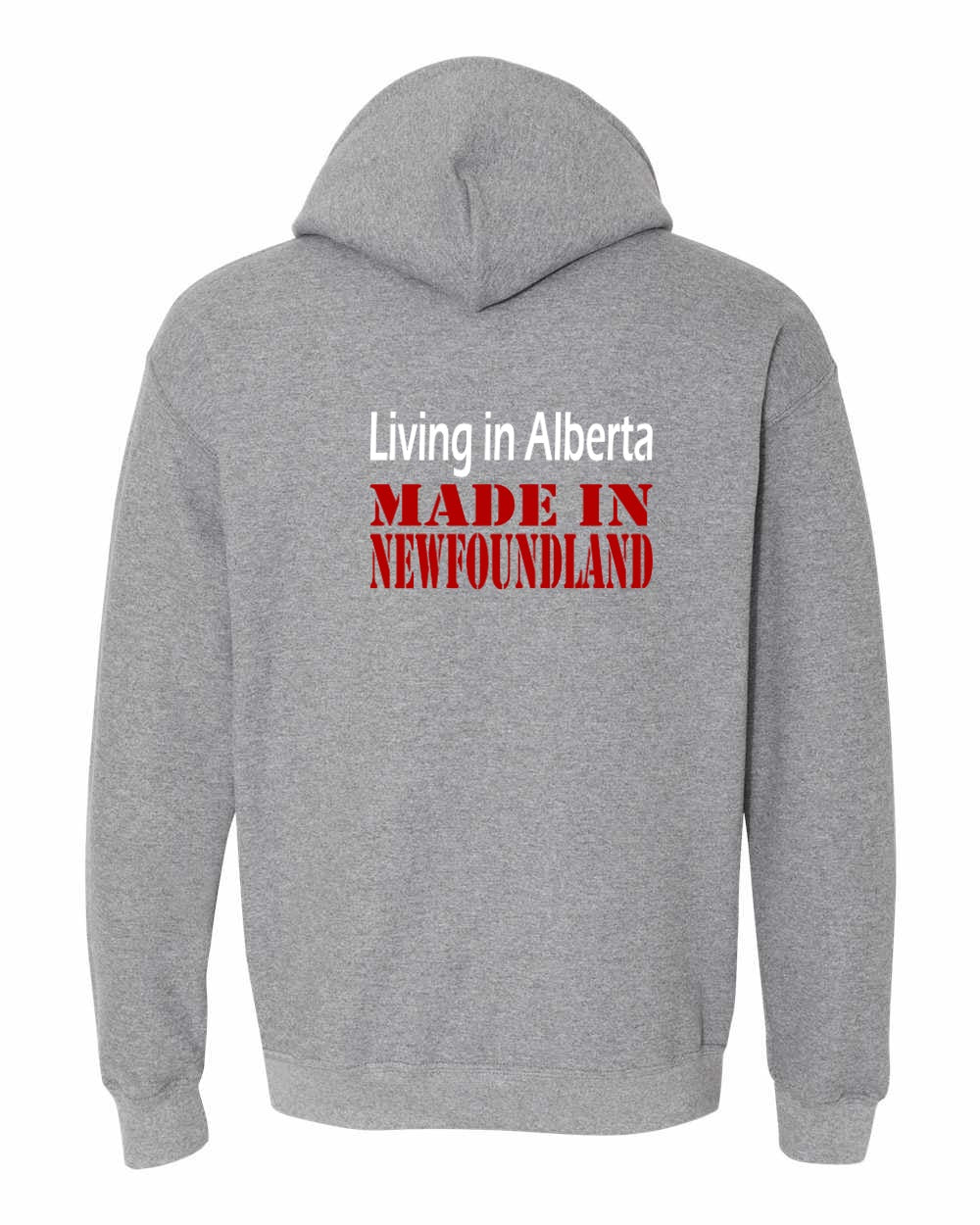 Living Alberta Made in NFLD Left Chest and Back Pullover Hoodie - Unisex
