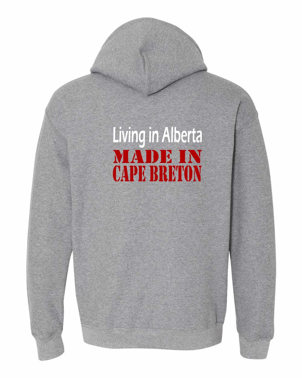 Living Alberta Made in Cape Breton Left Chest and Back Pullover Hoodie