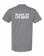 Made In CB White Left Chest and Back Men's Tee