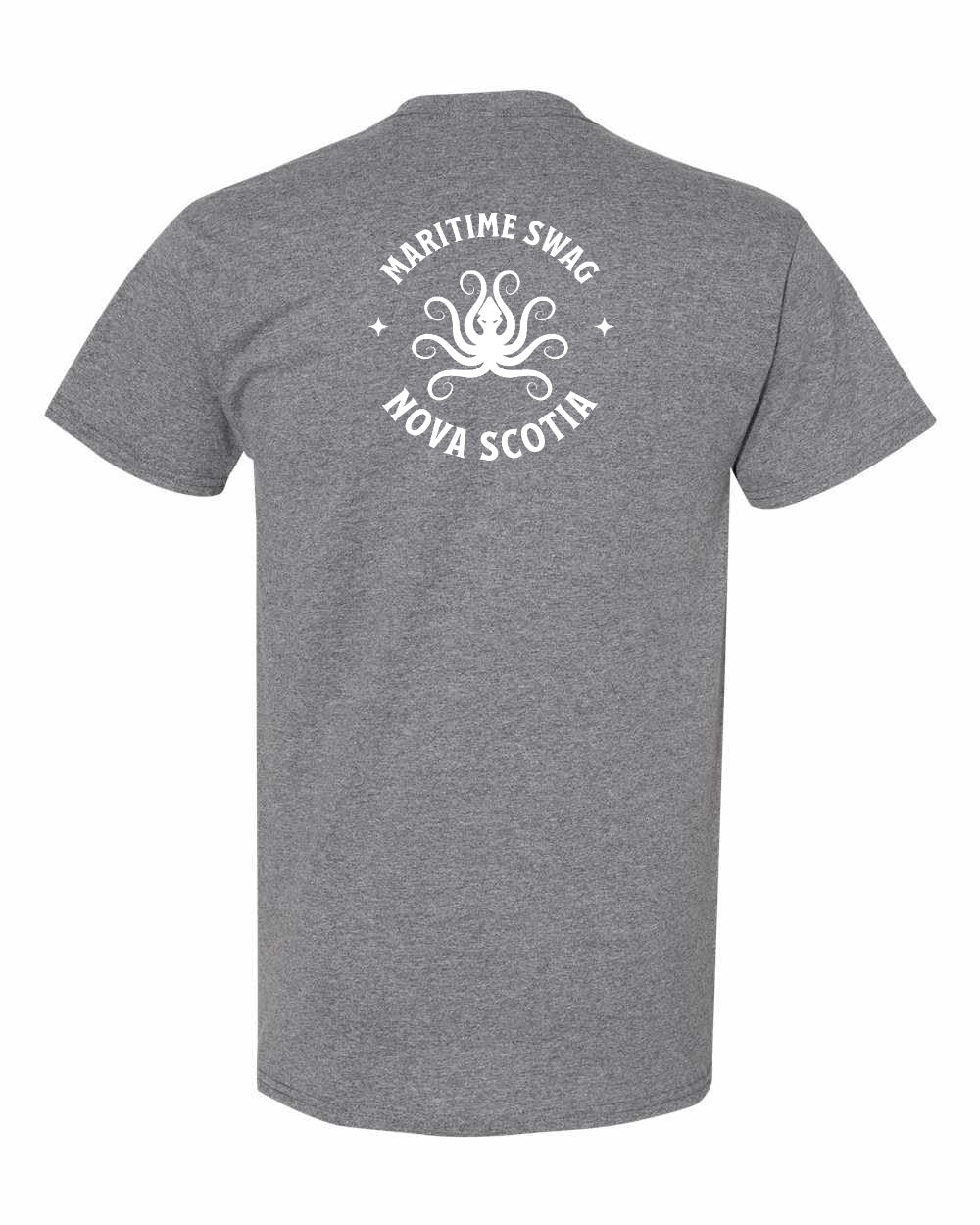 Maritime Swag Nova Scotia Octopus Left Chest and Back mens-tee