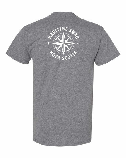 Maritime Swag Nova Scotia Compass Left Chest and Back mens-tee