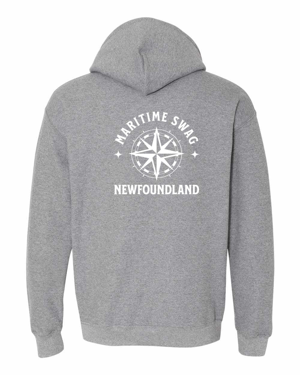 Maritime Swag NFLD Compass Left Chest and Back Pullover Hoodie - Unisex