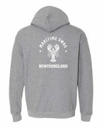 Maritime Swag NFLD Mandala white Lobster Left Chest and Back Pullover Hoodie - Unisex