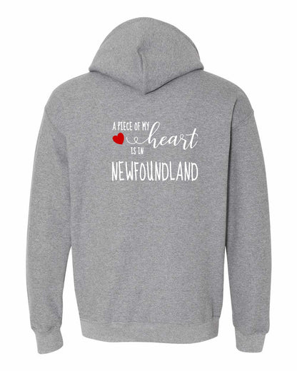 A piece of My heart in Newfoundland (Red Heart) Left Chest and Back Pullover
