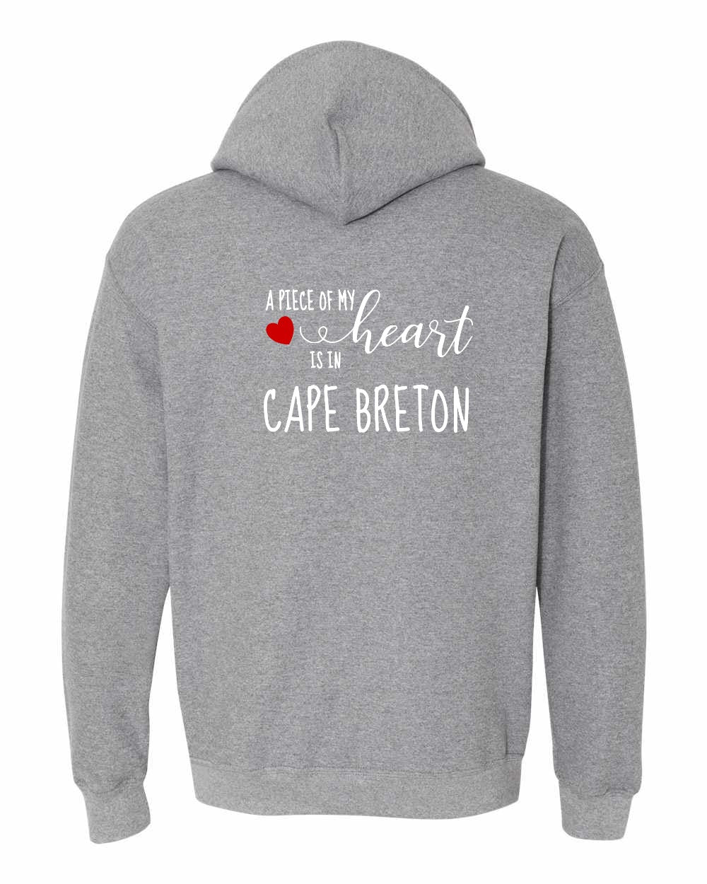 A piece of My heart in Cape Breton (Red Heart) Left Chest and Back Pullover Hoodie