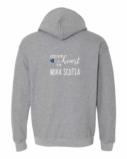 A piece of My heart in Nova Scotia (Tartan Heart) Left Chest and Back pullover