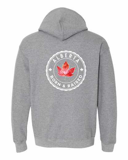 Born And Raised Alberta Left Chest and Back Pullover