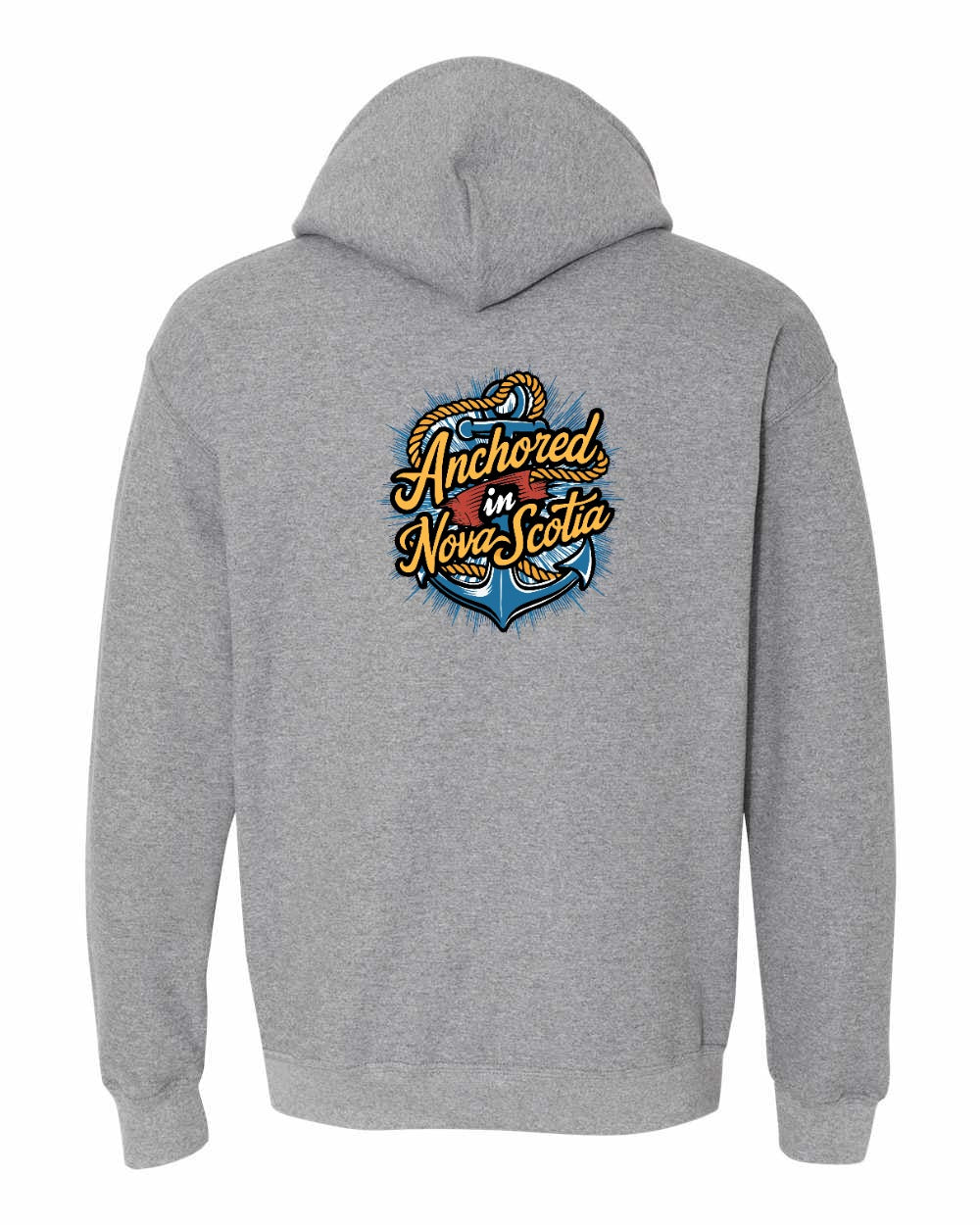 Anchored In NS (Old Design) Left Chest and Back Pullover Hoodie - Unisex