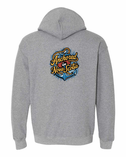 Anchored In Nova Scotia (Old Design) Left Chest and Back pullover