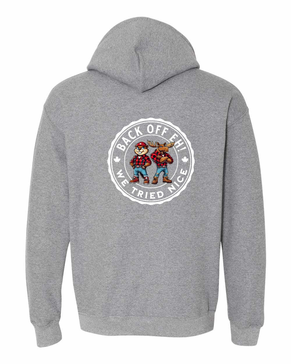 Back off  Eh ! We Tried Nice Left Chest and Back Pullover