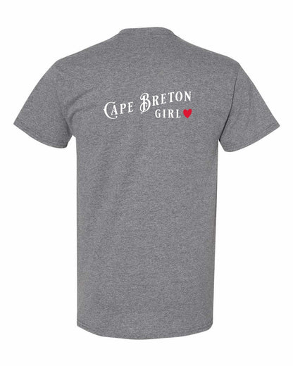 Cape Breton Girl Left Chest and Back Men's Tee