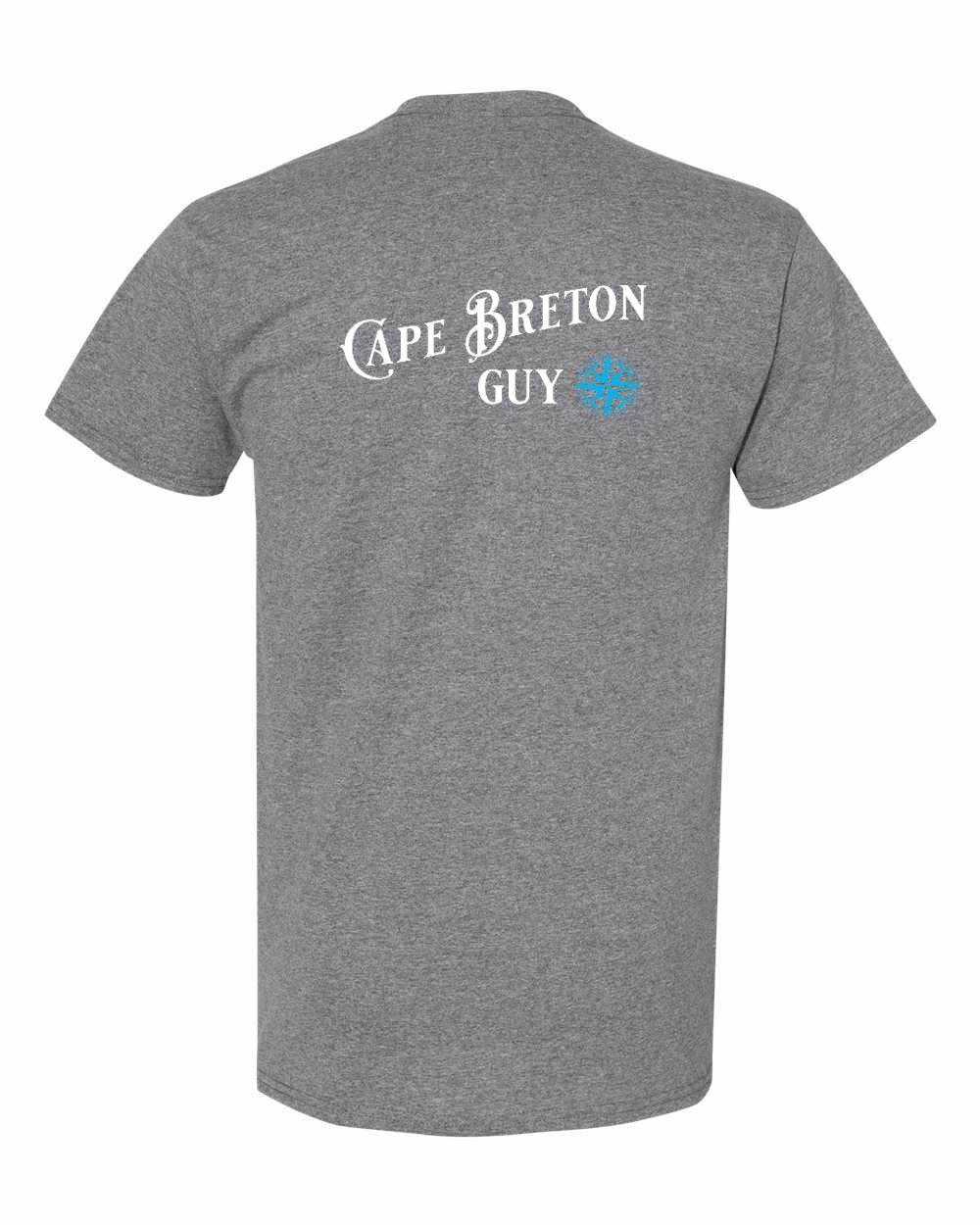 Cape Breton Guy yellow Left Chest and Back Men's Tee