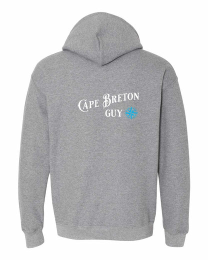 Cape Breton Guy blue Left Chest and Back Pullover Hoodie