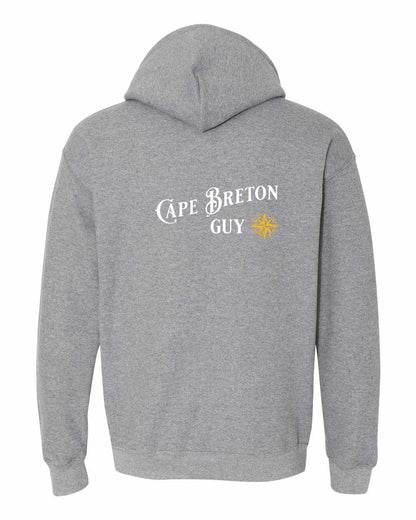 Cape Breton Guy yellow Left Chest and Back Pullover Hoodie