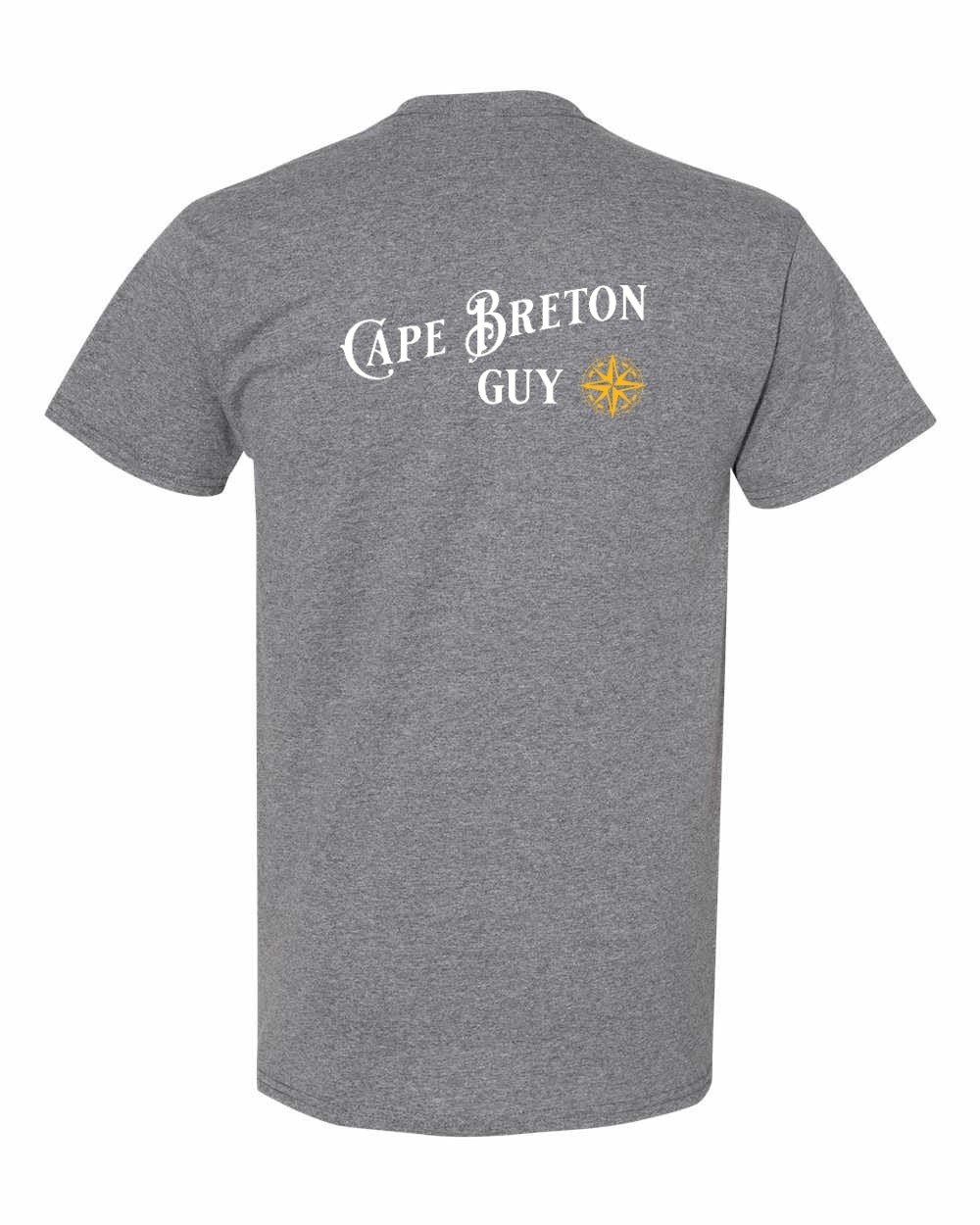 Just a Cape Breton Guy yellow Left Chest and Back Men's Tee