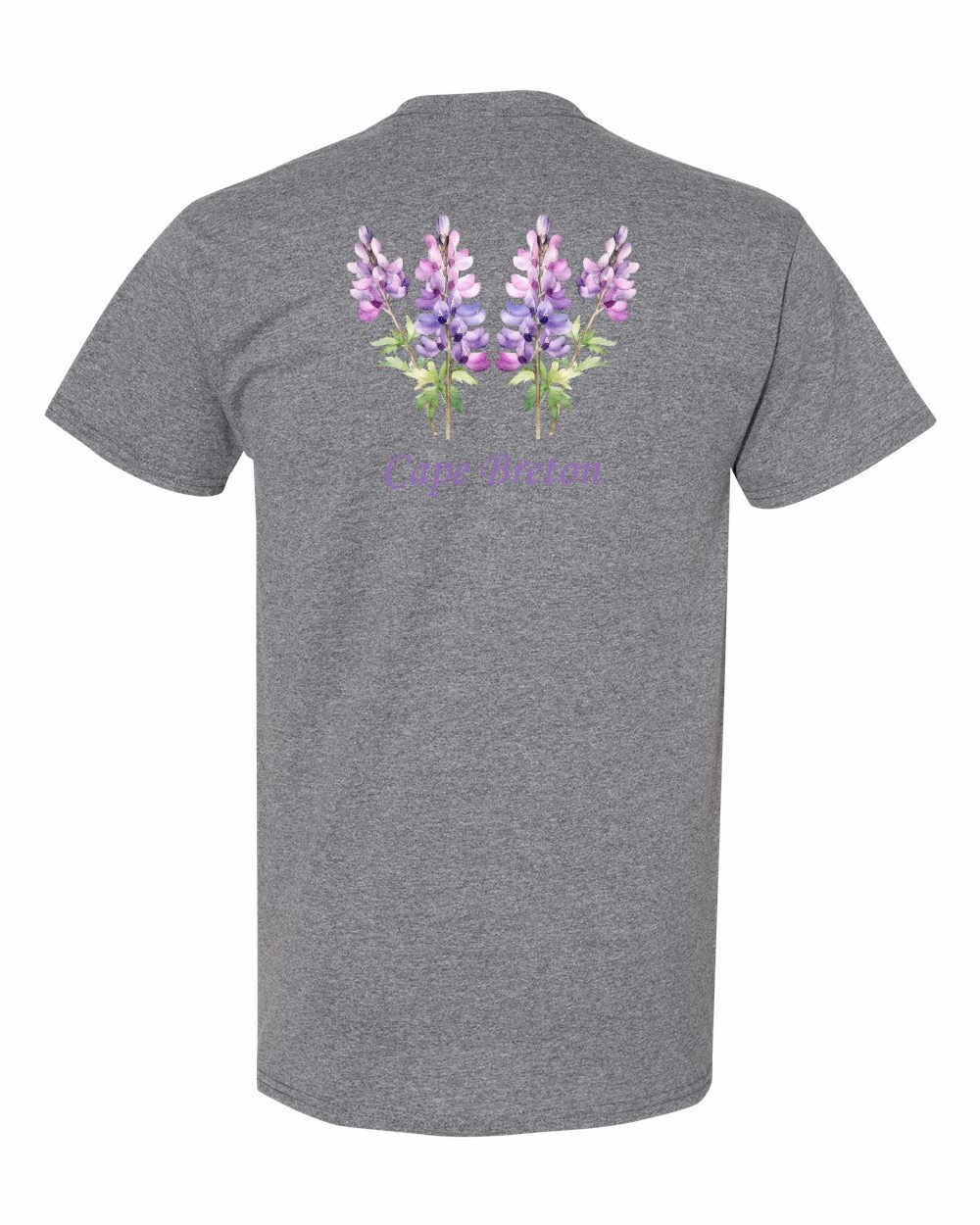 Cape Breton Lupin Left Chest and Back Men's Tee